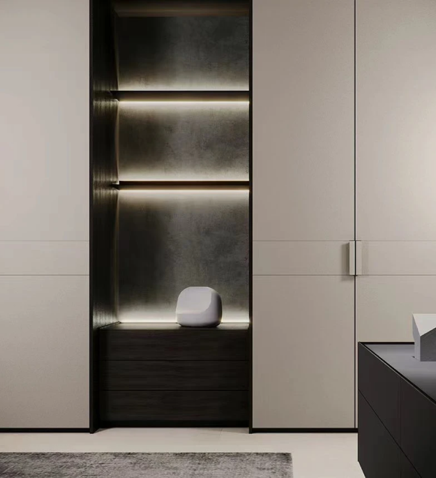 Elegant cabinets with lighting