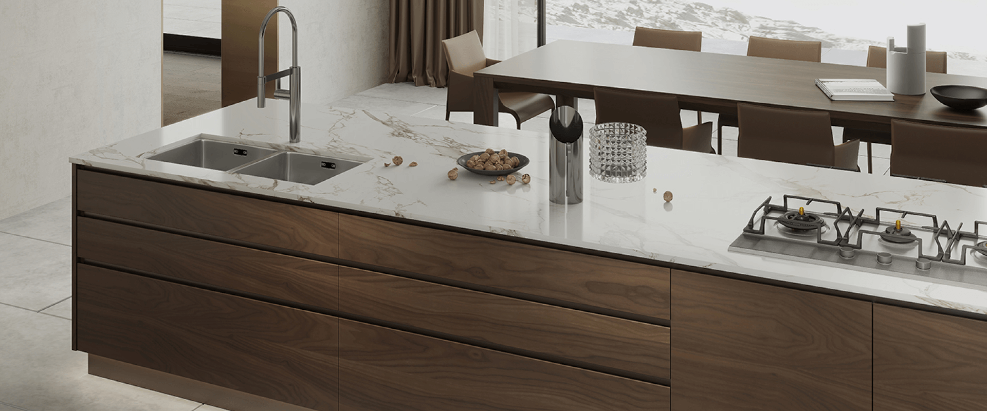 Nepal Kitchen layout by Queens Living Furniture & Kitchens