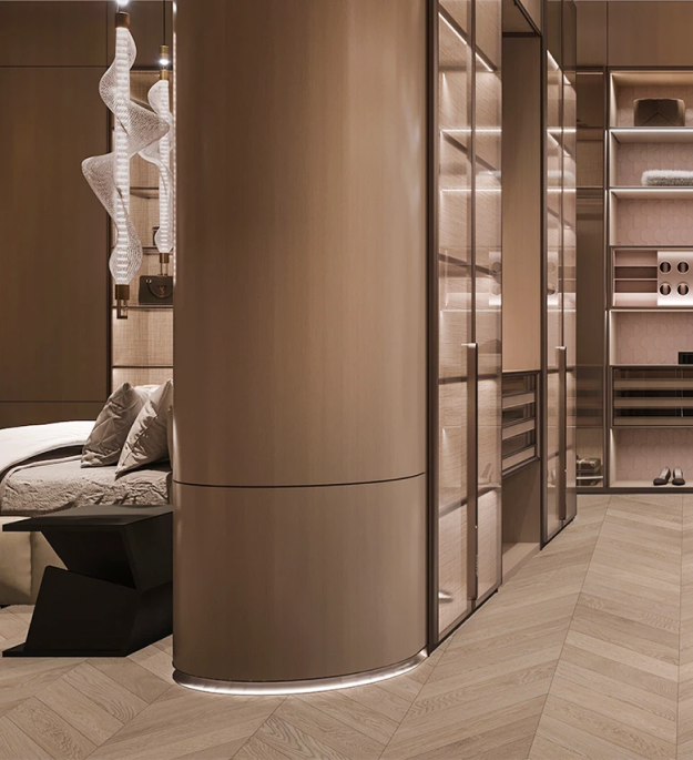 Cabinet with elegant lighting